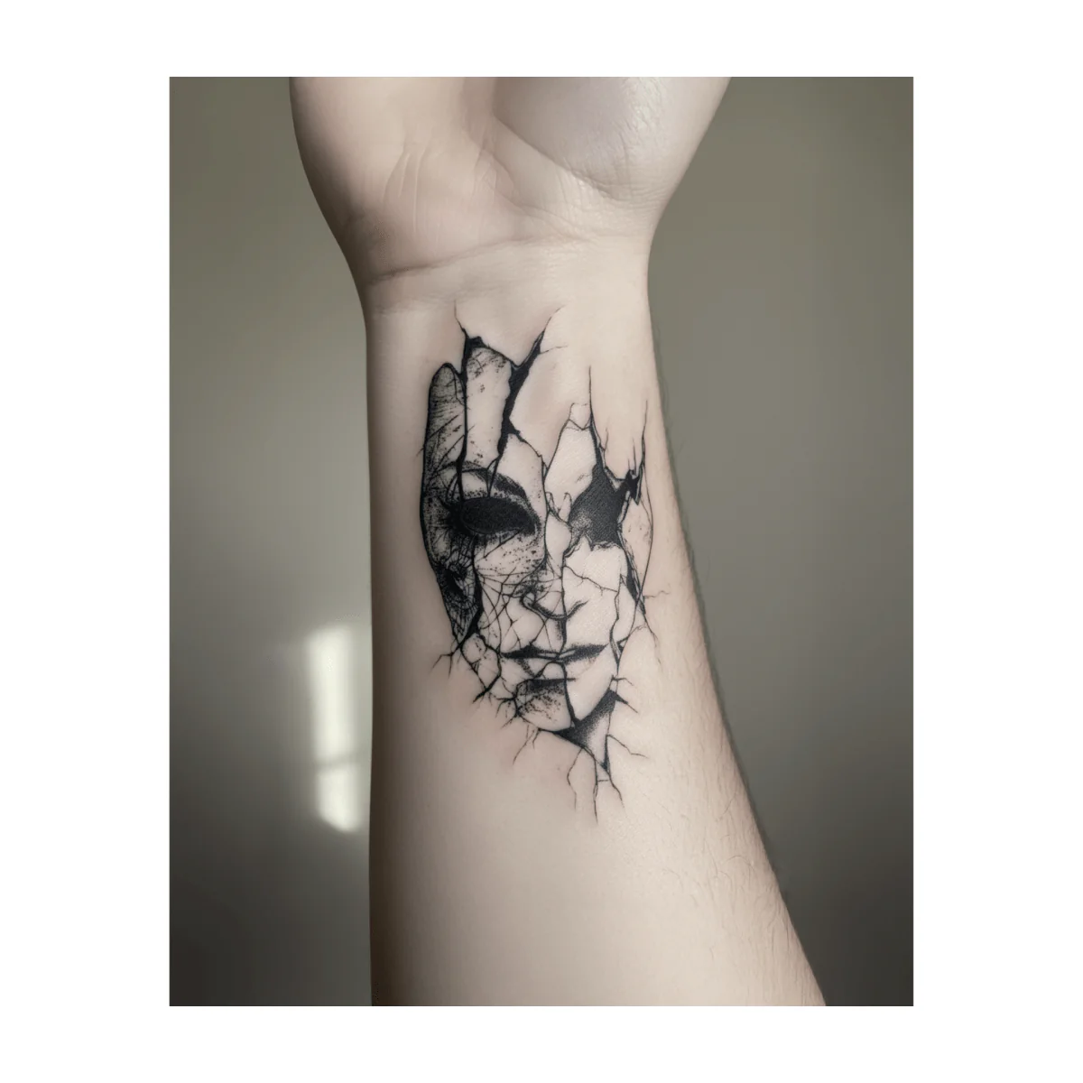 Gebrochene Maske